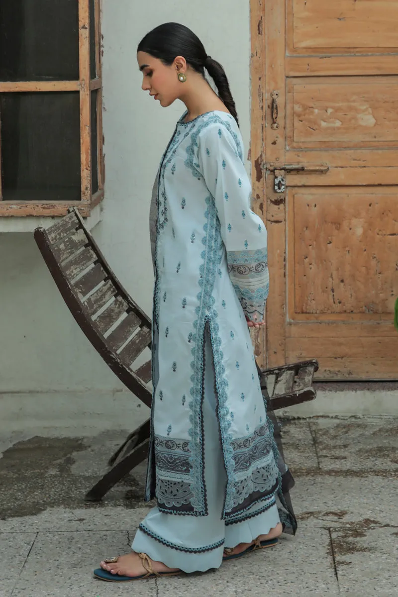 AQ-05  FEROZA  | Qalamkar Qline Dastak Summer Collection 2022 | Unstitched Embroidered Lawn Suits