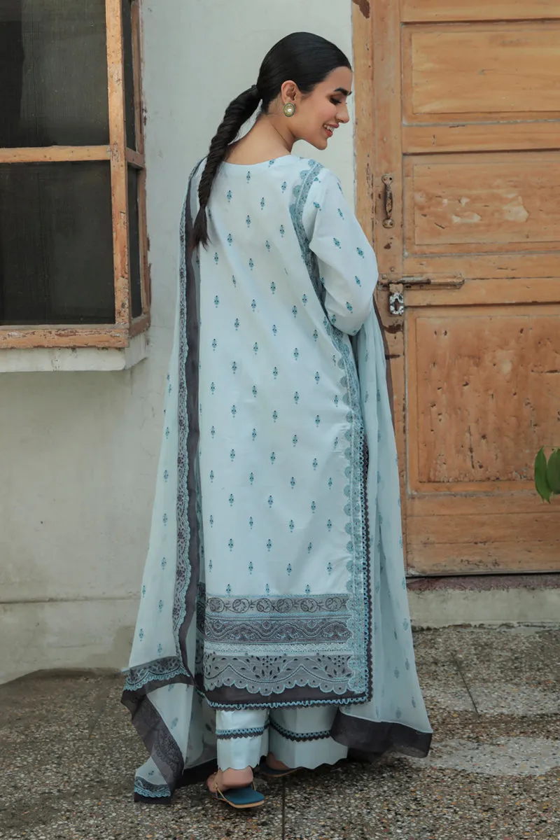 AQ-05  FEROZA  | Qalamkar Qline Dastak Summer Collection 2022 | Unstitched Embroidered Lawn Suits
