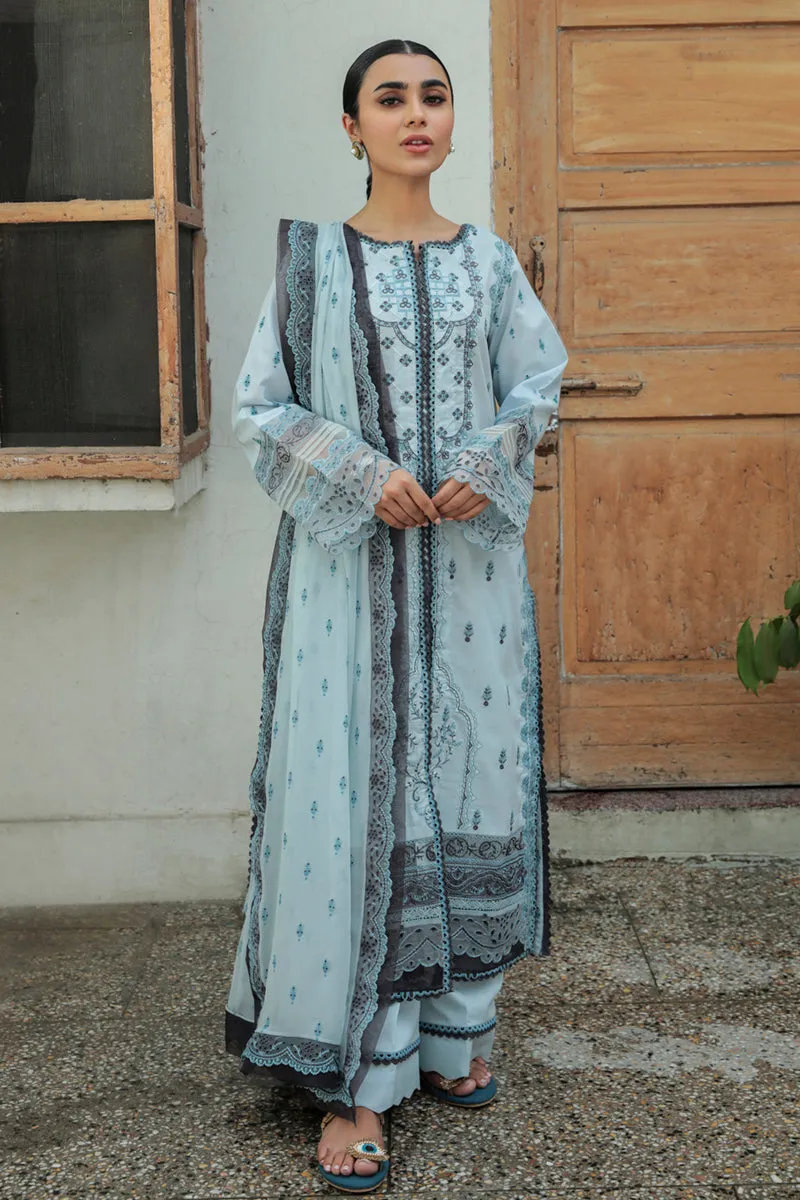 AQ-05  FEROZA  | Qalamkar Qline Dastak Summer Collection 2022 | Unstitched Embroidered Lawn Suits