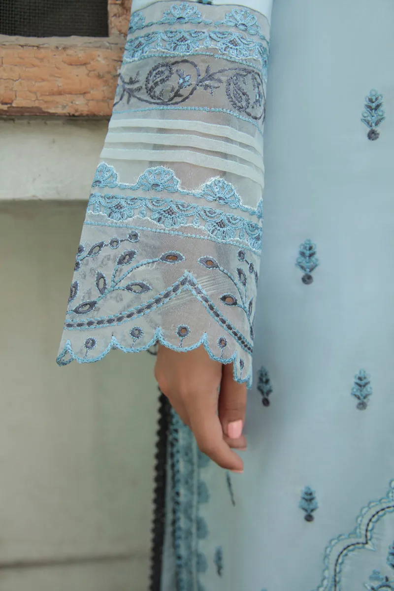 AQ-05  FEROZA  | Qalamkar Qline Dastak Summer Collection 2022 | Unstitched Embroidered Lawn Suits