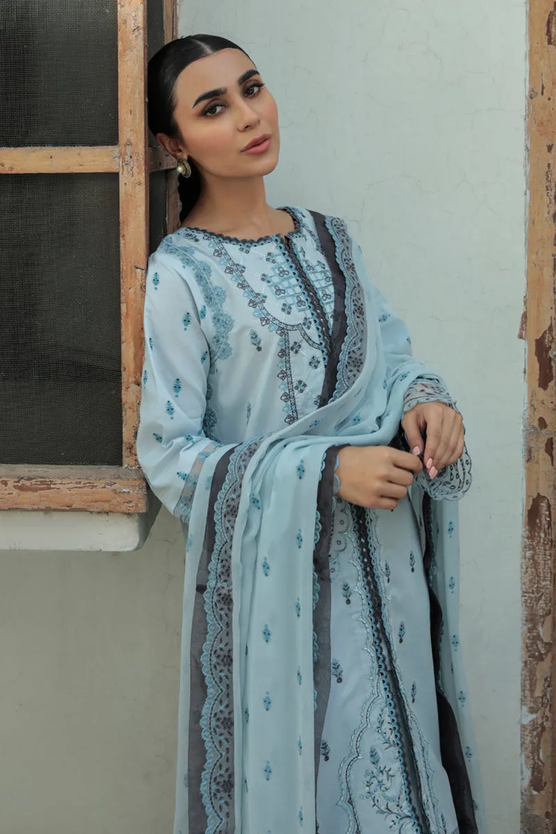 AQ-05  FEROZA  | Qalamkar Qline Dastak Summer Collection 2022 | Unstitched Embroidered Lawn Suits