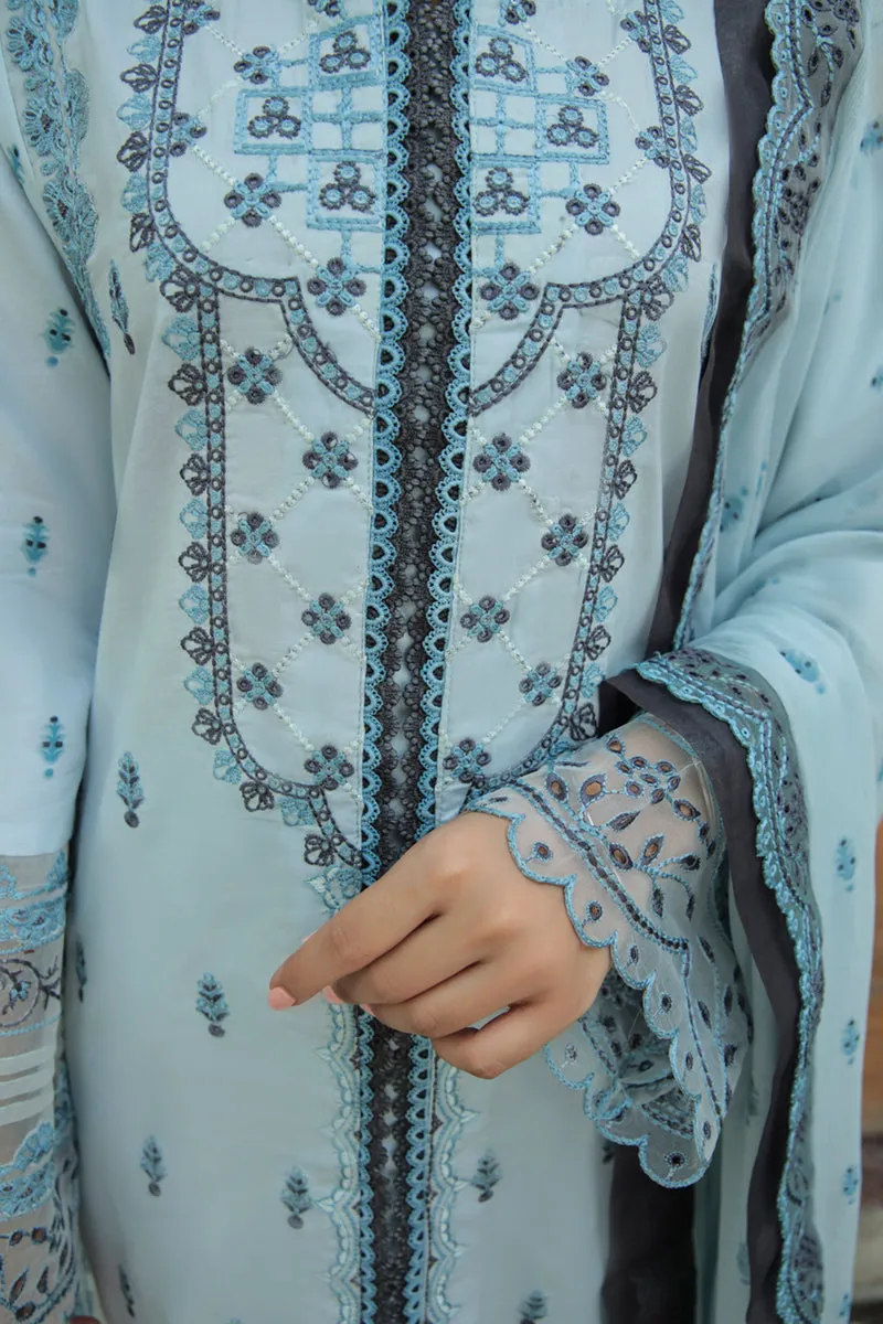 AQ-05  FEROZA  | Qalamkar Qline Dastak Summer Collection 2022 | Unstitched Embroidered Lawn Suits