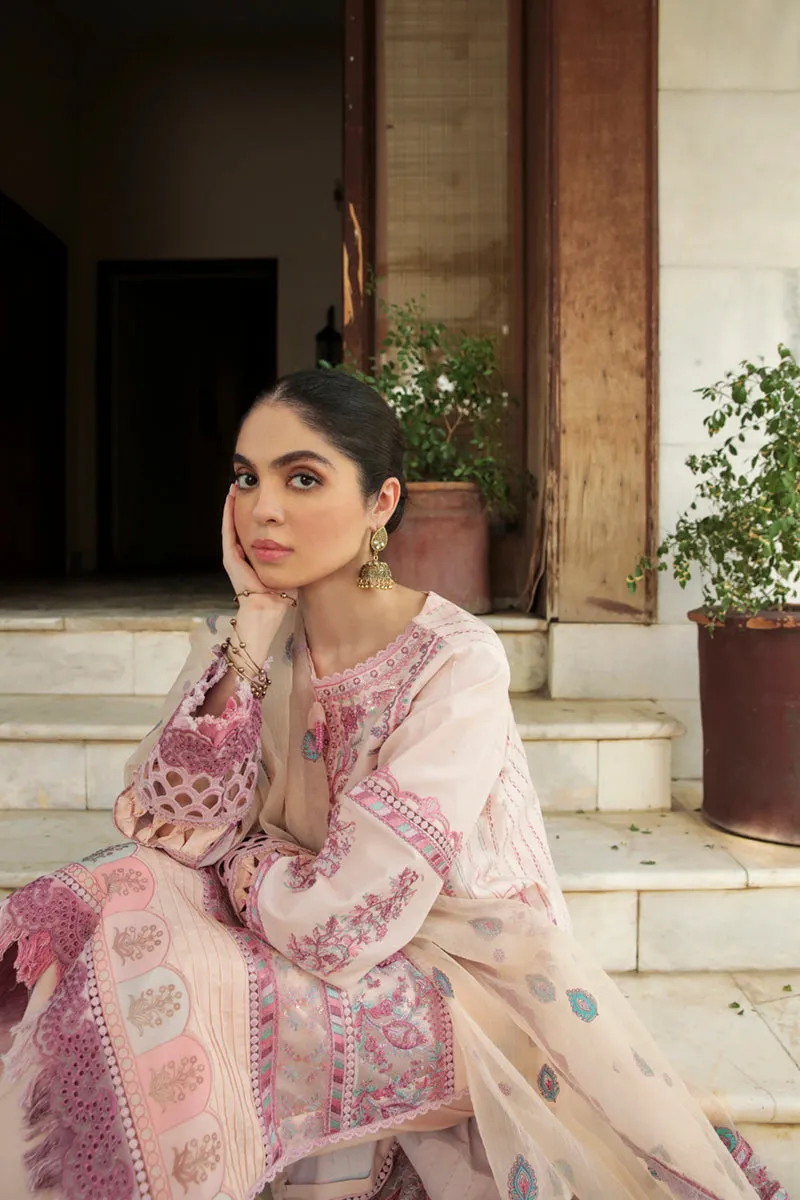 AQ-08  SAMAR  | Qalamkar Qline Dastak Summer Collection 2022 | Unstitched Embroidered Lawn Suits