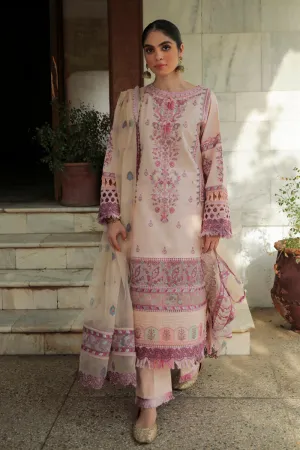 AQ-08  SAMAR  | Qalamkar Qline Dastak Summer Collection 2022 | Unstitched Embroidered Lawn Suits