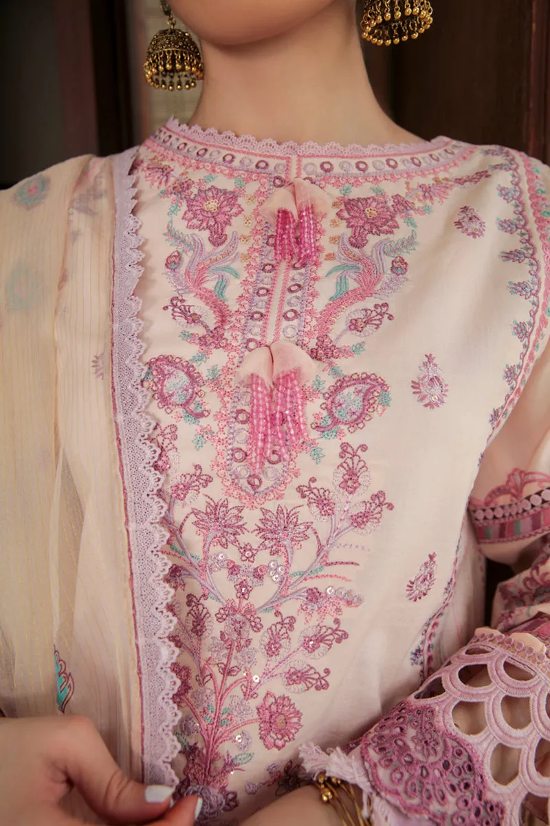 AQ-08  SAMAR  | Qalamkar Qline Dastak Summer Collection 2022 | Unstitched Embroidered Lawn Suits