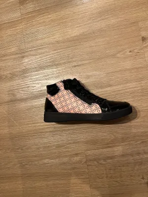 ARA REI BEIGE GEOMETRIC LEATHER SNEAKER
