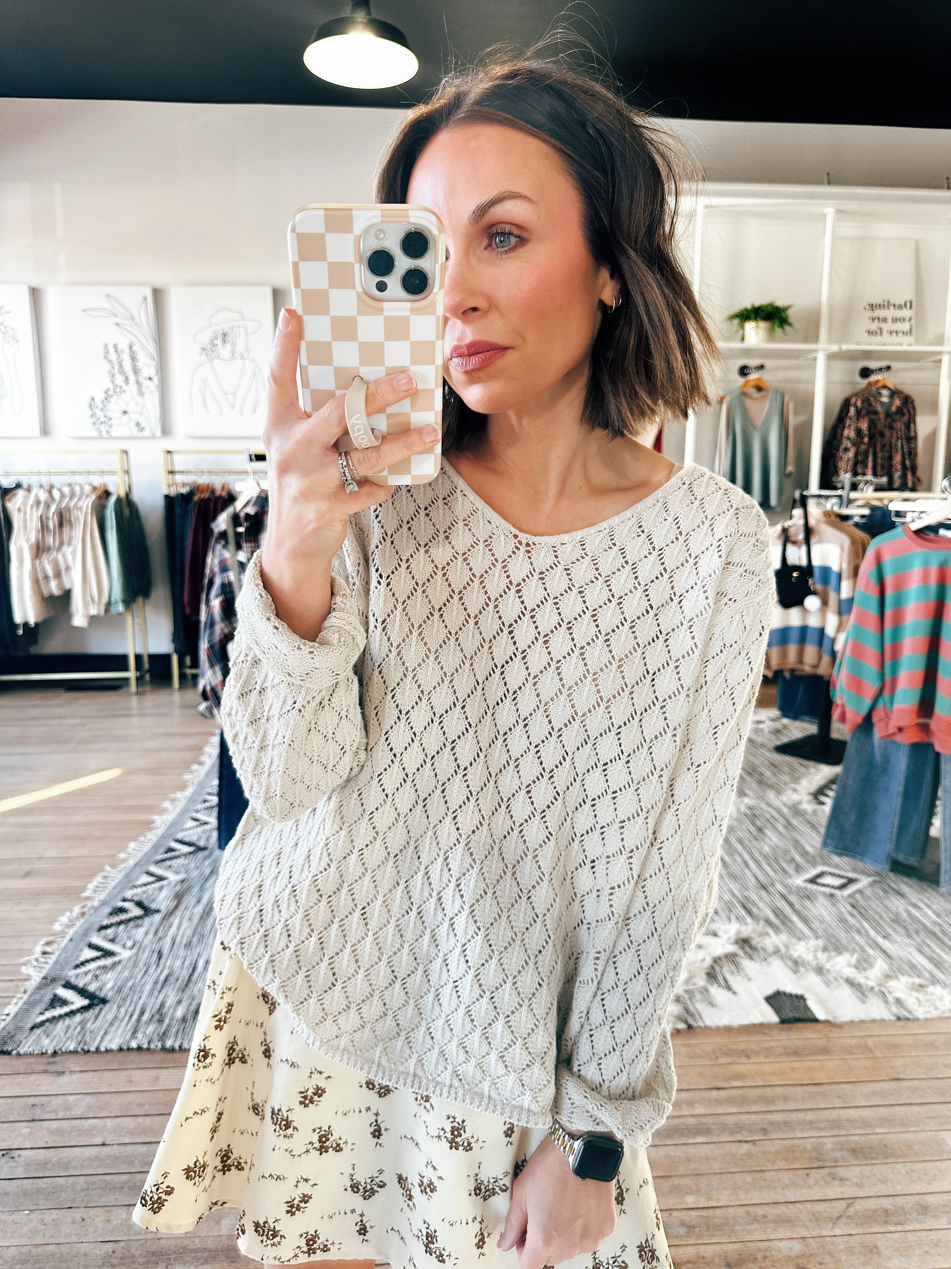 Aurora Crochet Lightweight Sweater
