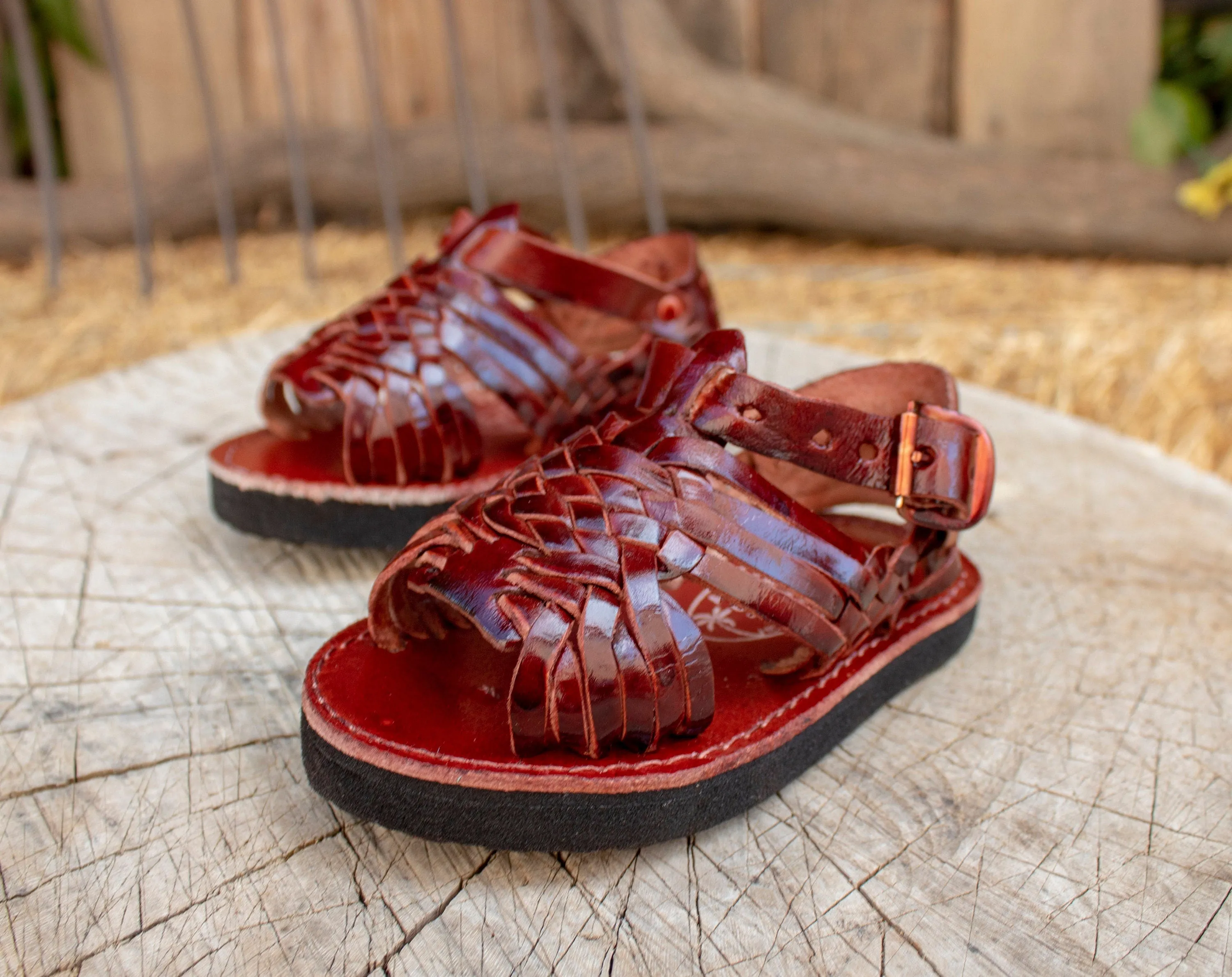 Baby Walker toddler BOYS girls MEXICAN SANDALS huaraches cognac brown