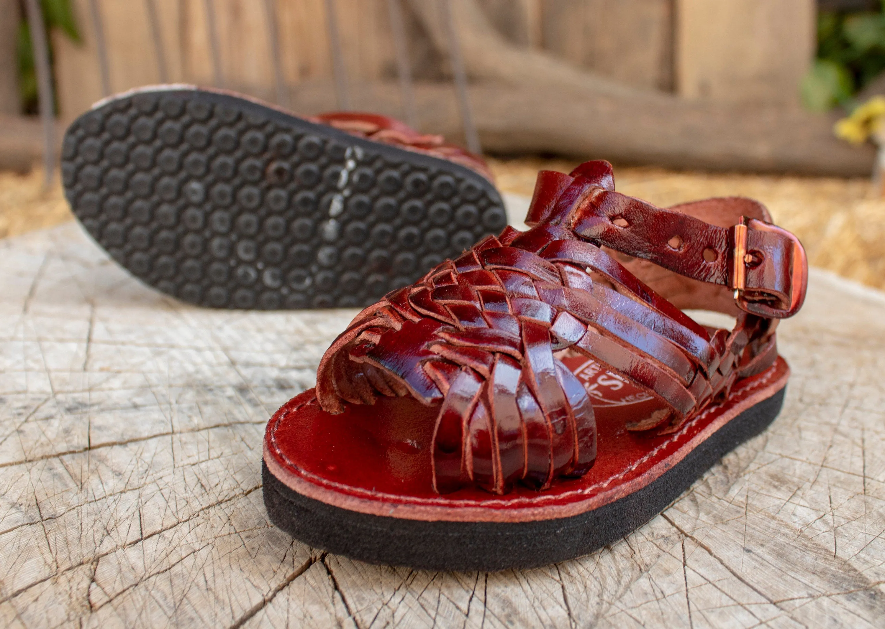 Baby Walker toddler BOYS girls MEXICAN SANDALS huaraches cognac brown