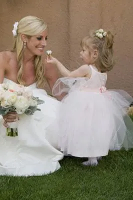 Ball Gown Tulle Elastic Woven Satin Ankle-length Flower Girl Dresses OHR020