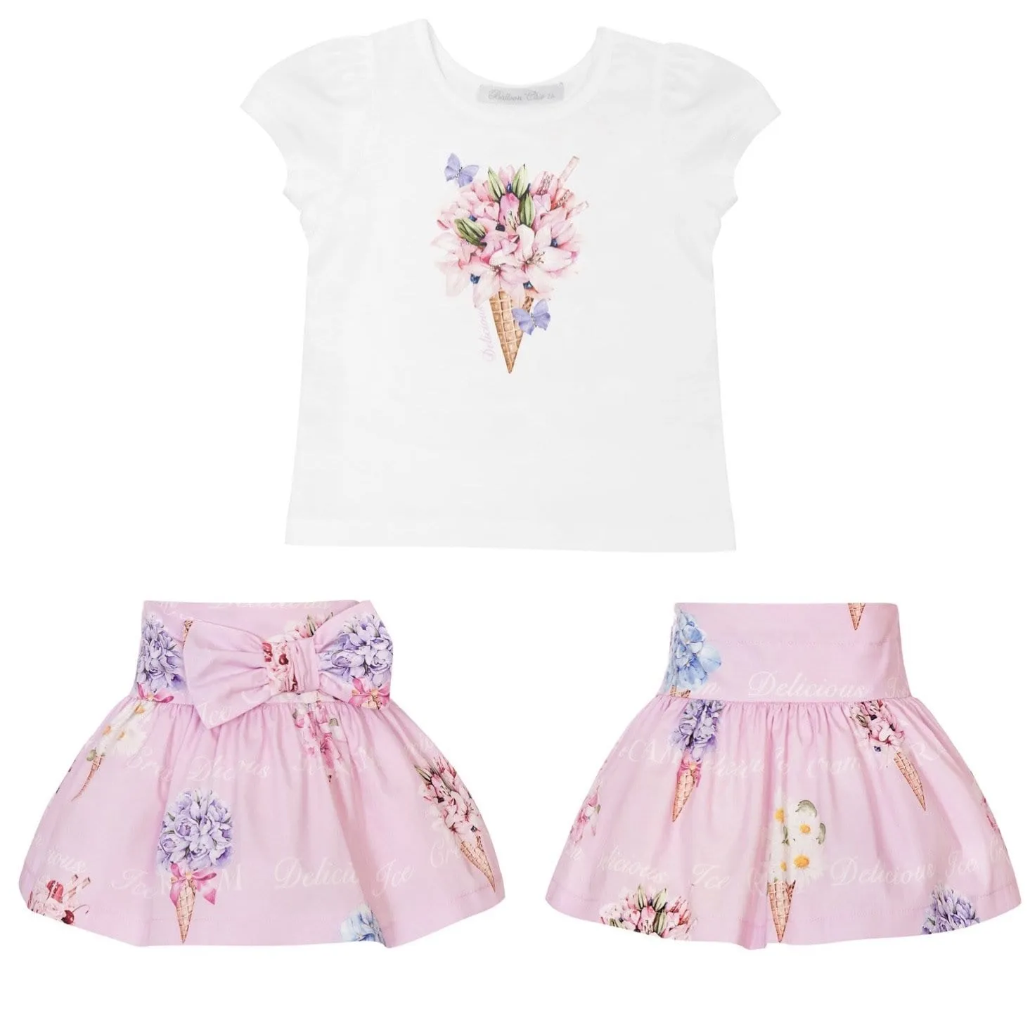 BALLOON CHIC - Ice Cream Skirt Set - Pink
