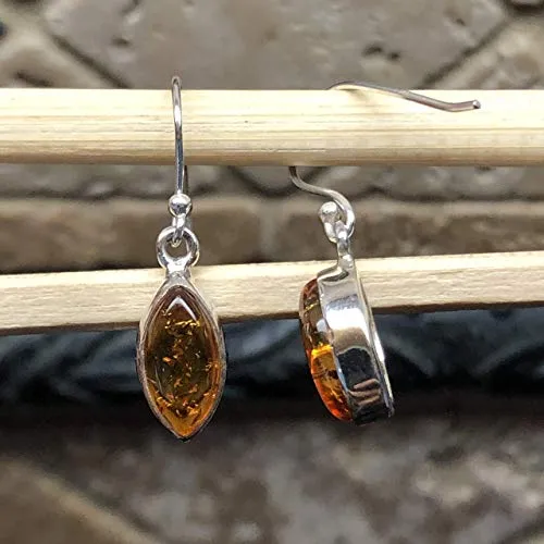Baltic Amber 925 Solid Sterling Silver Earrings 25mm