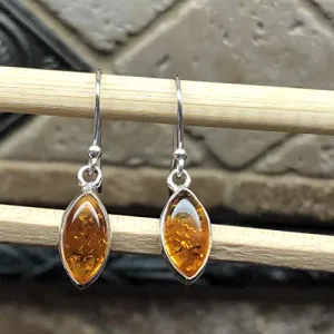 Baltic Amber 925 Solid Sterling Silver Earrings 25mm
