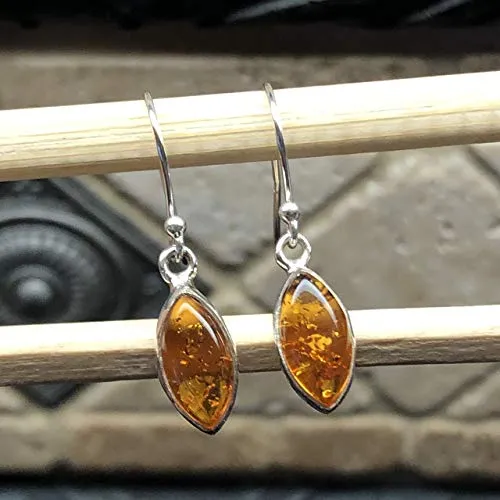 Baltic Amber 925 Solid Sterling Silver Earrings 25mm