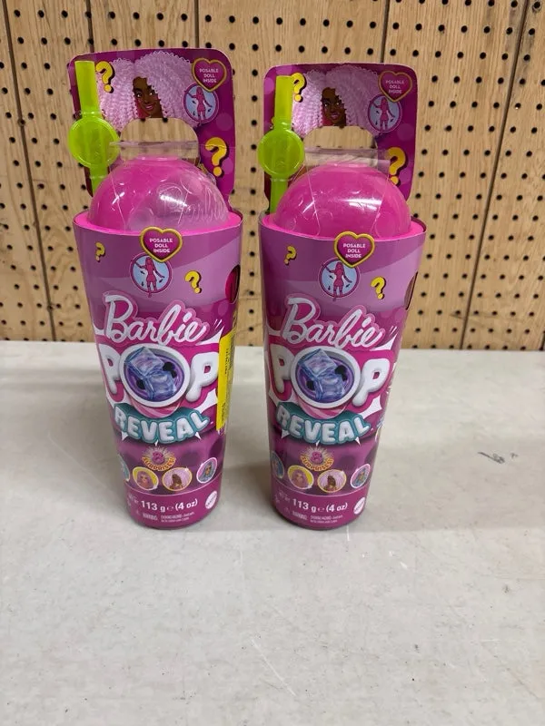Barbie Pop Reveal Doll & Accessories, Bubble Tea Series with Pet, 8 Surprises Include Color Change, Cup with Storage (Styles May Vary) - open_box