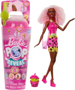 Barbie Pop Reveal Doll & Accessories, Bubble Tea Series with Pet, 8 Surprises Include Color Change, Cup with Storage (Styles May Vary) - open_box