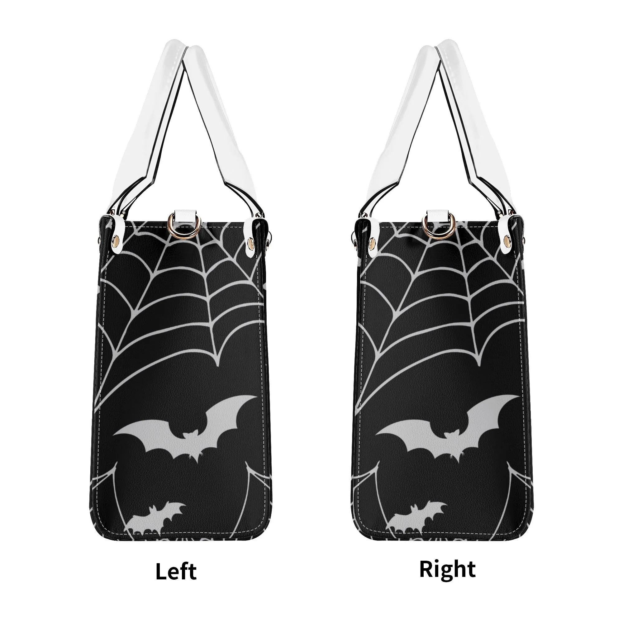 Bats & Spiderwebs Goth Luxury Women PU Leather Handbag