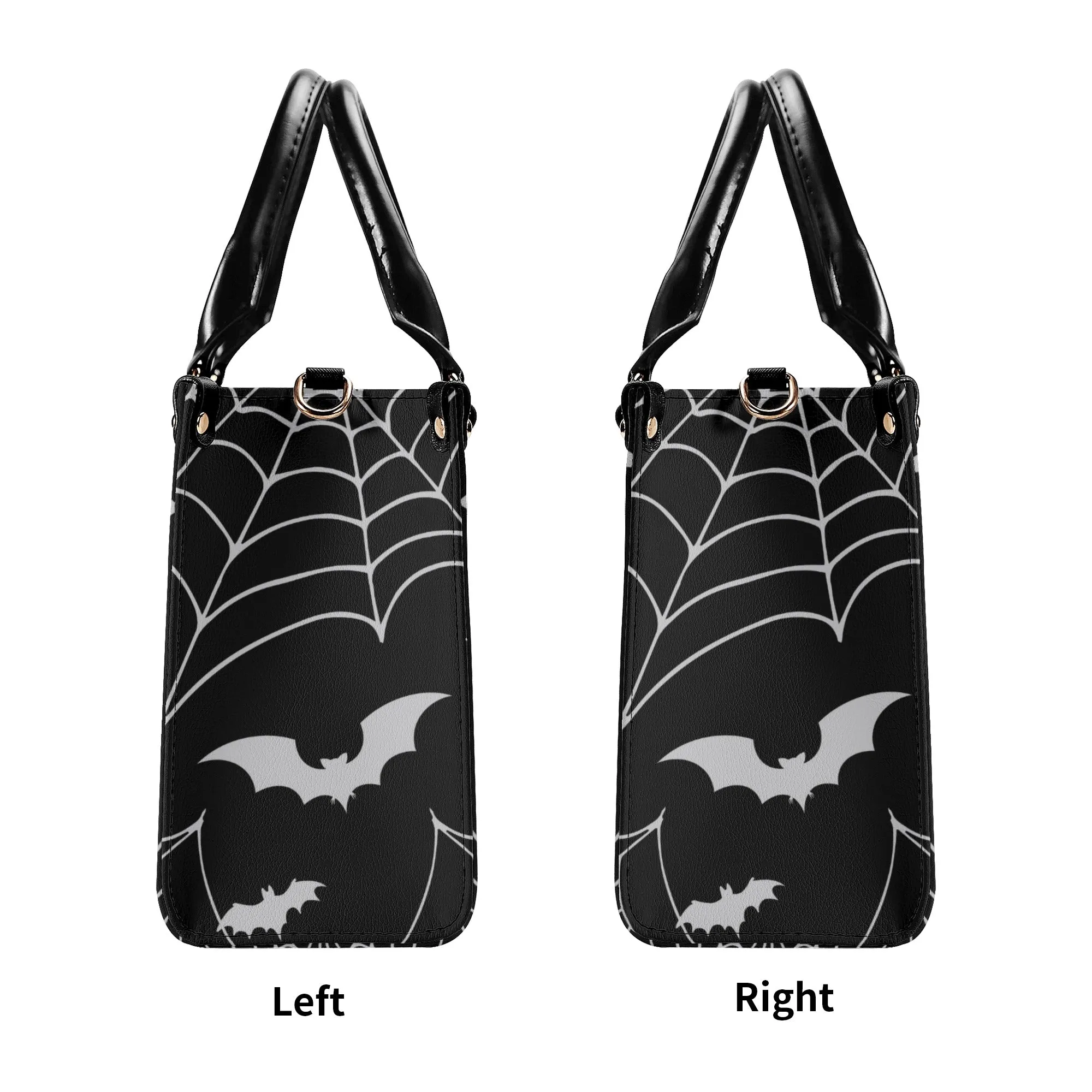 Bats & Spiderwebs Goth Luxury Women PU Leather Handbag