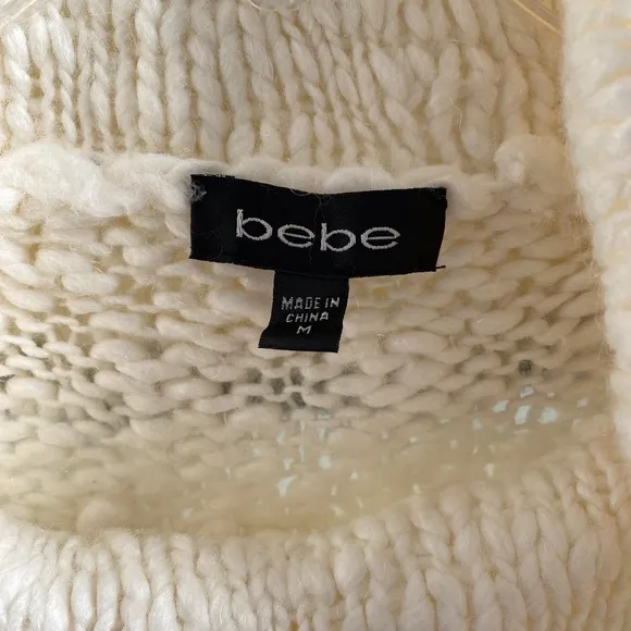 bebe Cowl Neck Sweater Size: Medium