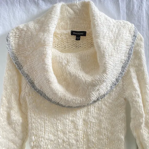 bebe Cowl Neck Sweater Size: Medium