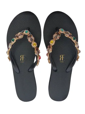 Bee Rhinestone Flip Flop