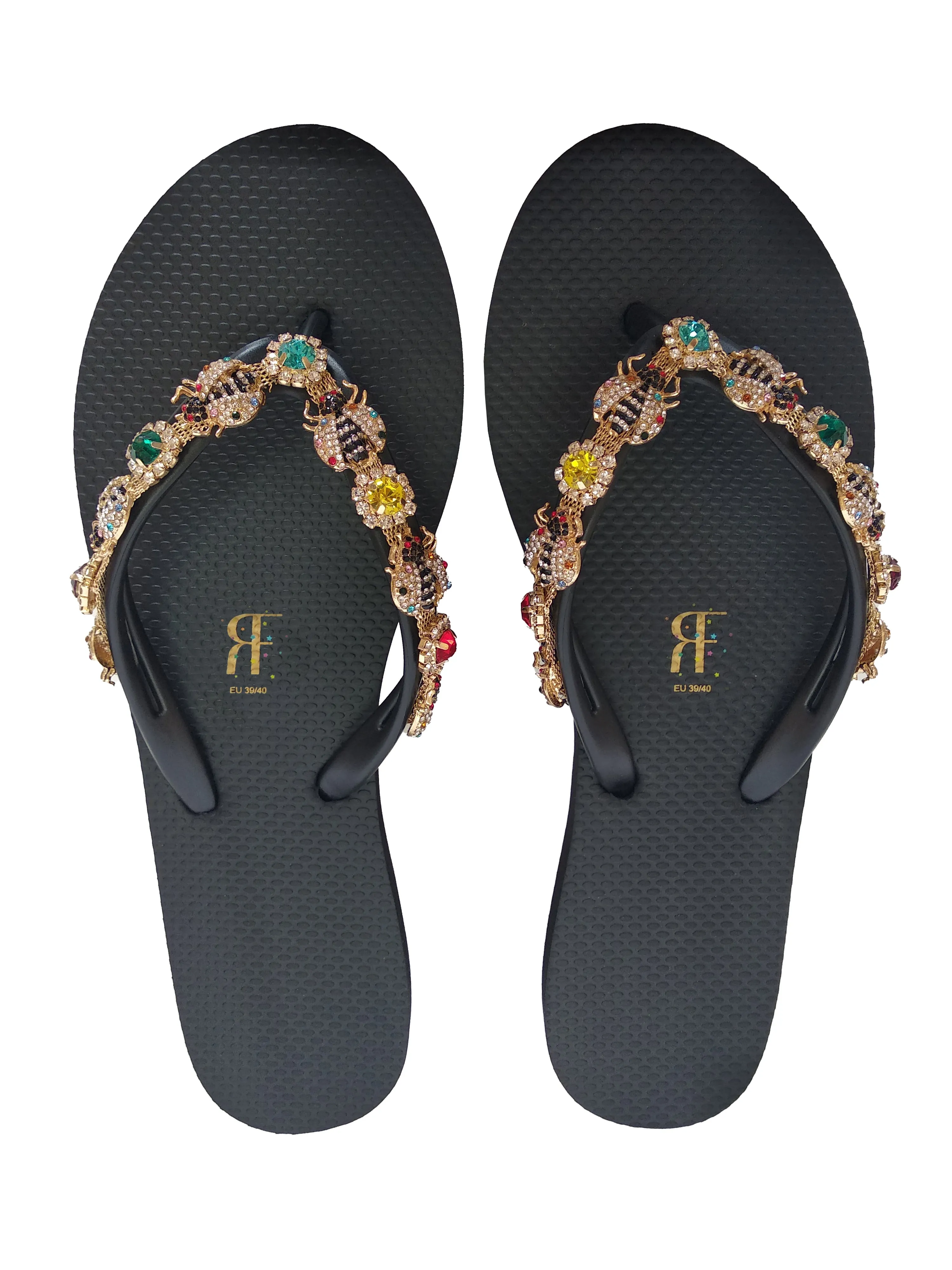 Bee Rhinestone Flip Flop