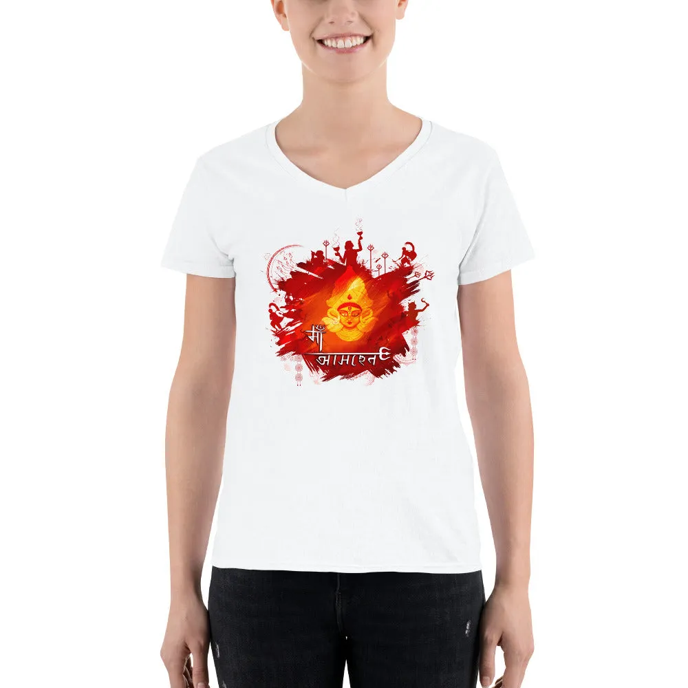 Bengali Lightweight V-Neck T-Shirt - Maa Aaschen