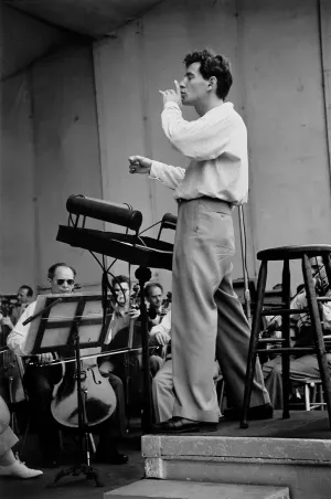 Bernstein Conducting, Lewisohn Stadium, NYC