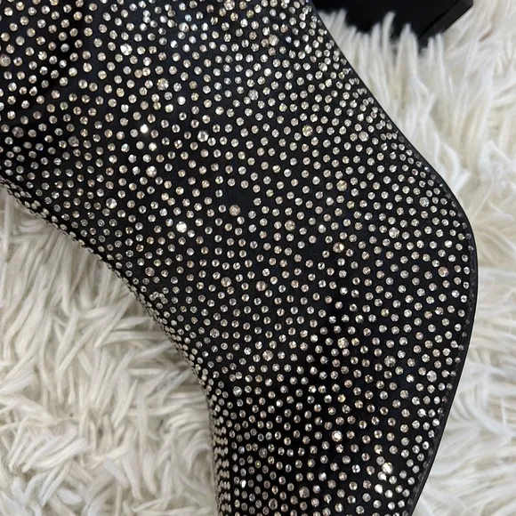 BILLINI BRITTANY BLACK SATIN-RHINESTONEnew no box