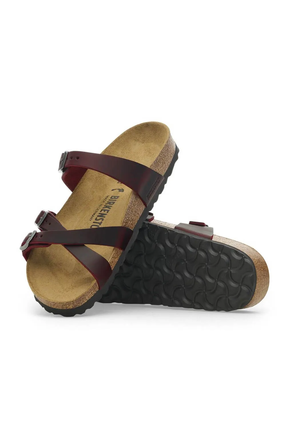 Birkenstock Franca Oiled Leather Sandals for Women in Zinfandel | 1028019