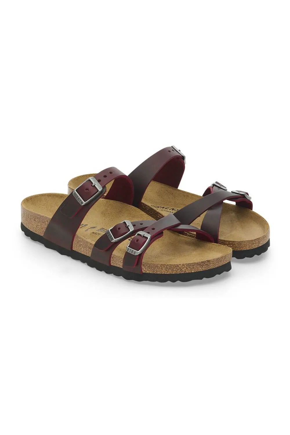 Birkenstock Franca Oiled Leather Sandals for Women in Zinfandel | 1028019