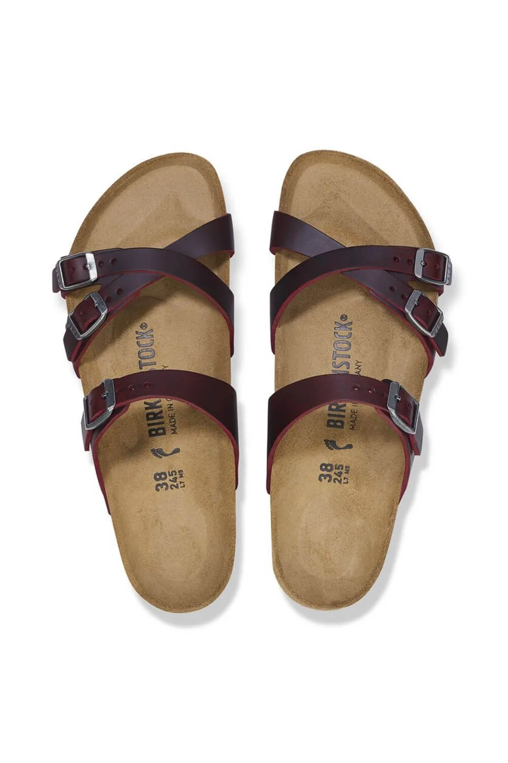 Birkenstock Franca Oiled Leather Sandals for Women in Zinfandel | 1028019