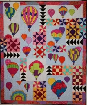 BJ Designs & Patterns Mass Ascension Hot Air Balloon Applique Quilt Pattern