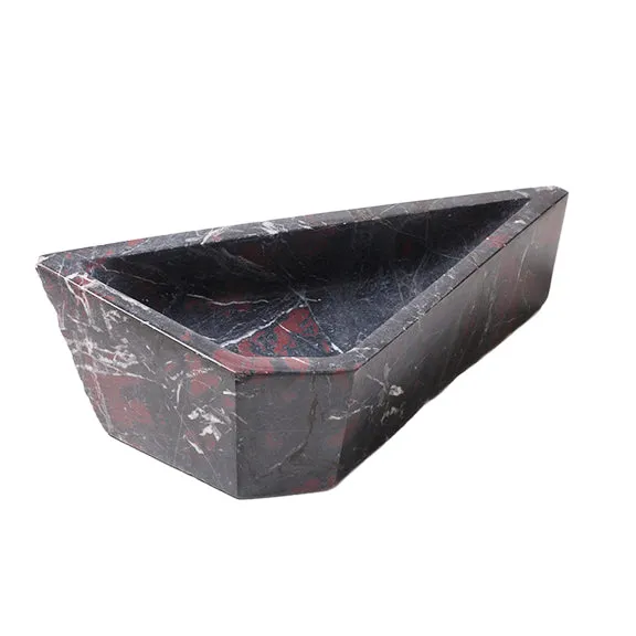 BLACK / RED MARBLE CENTERPIECE