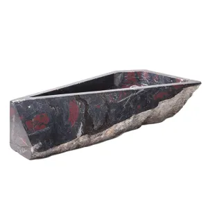 BLACK / RED MARBLE CENTERPIECE