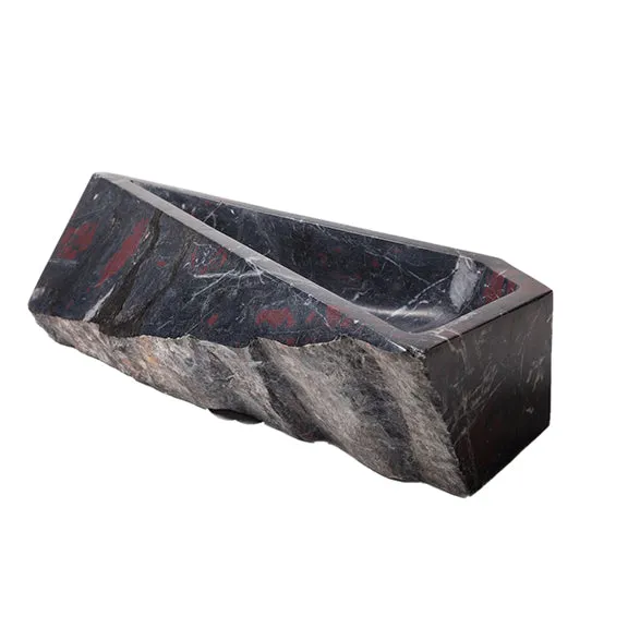 BLACK / RED MARBLE CENTERPIECE