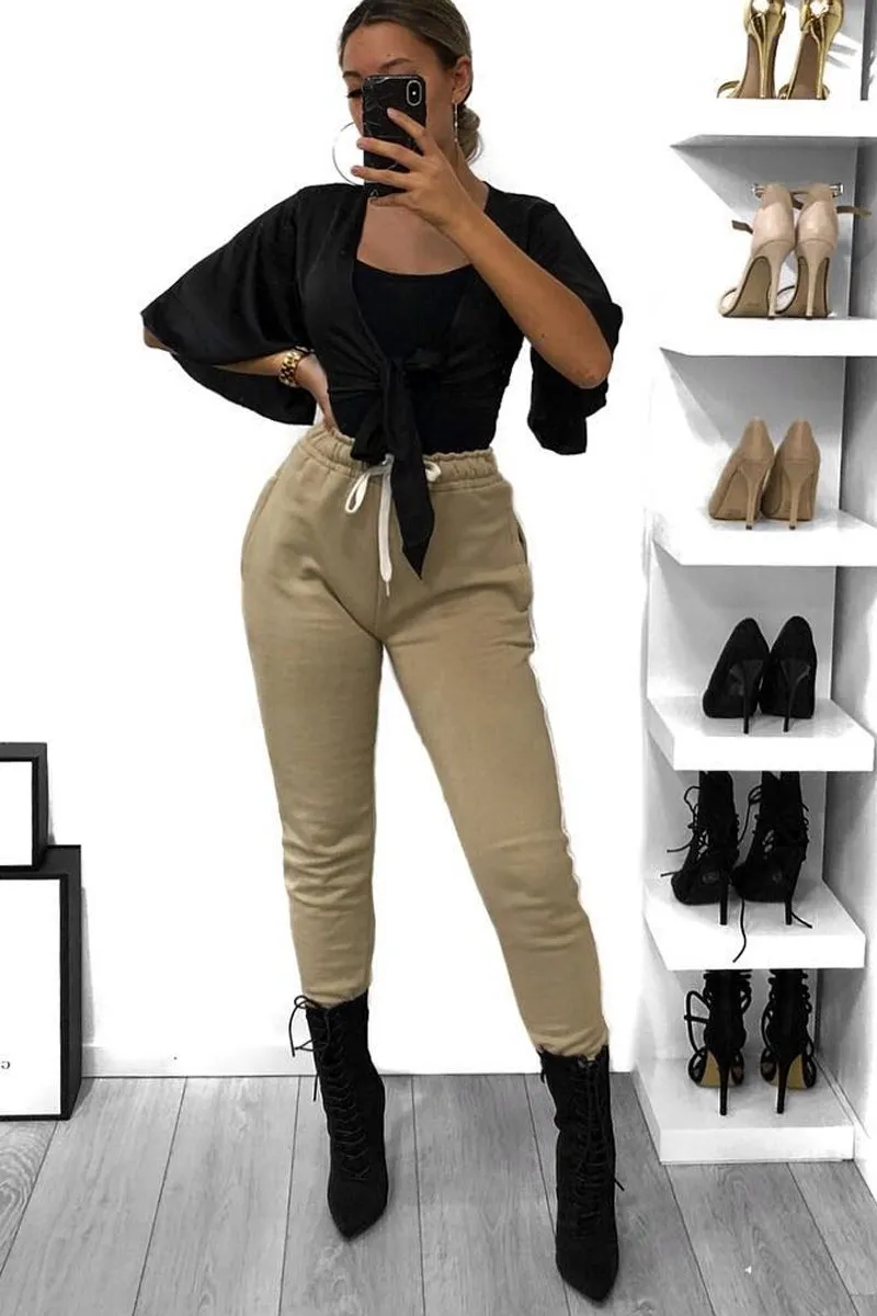 Black Satin Tie Crop Top - Alara