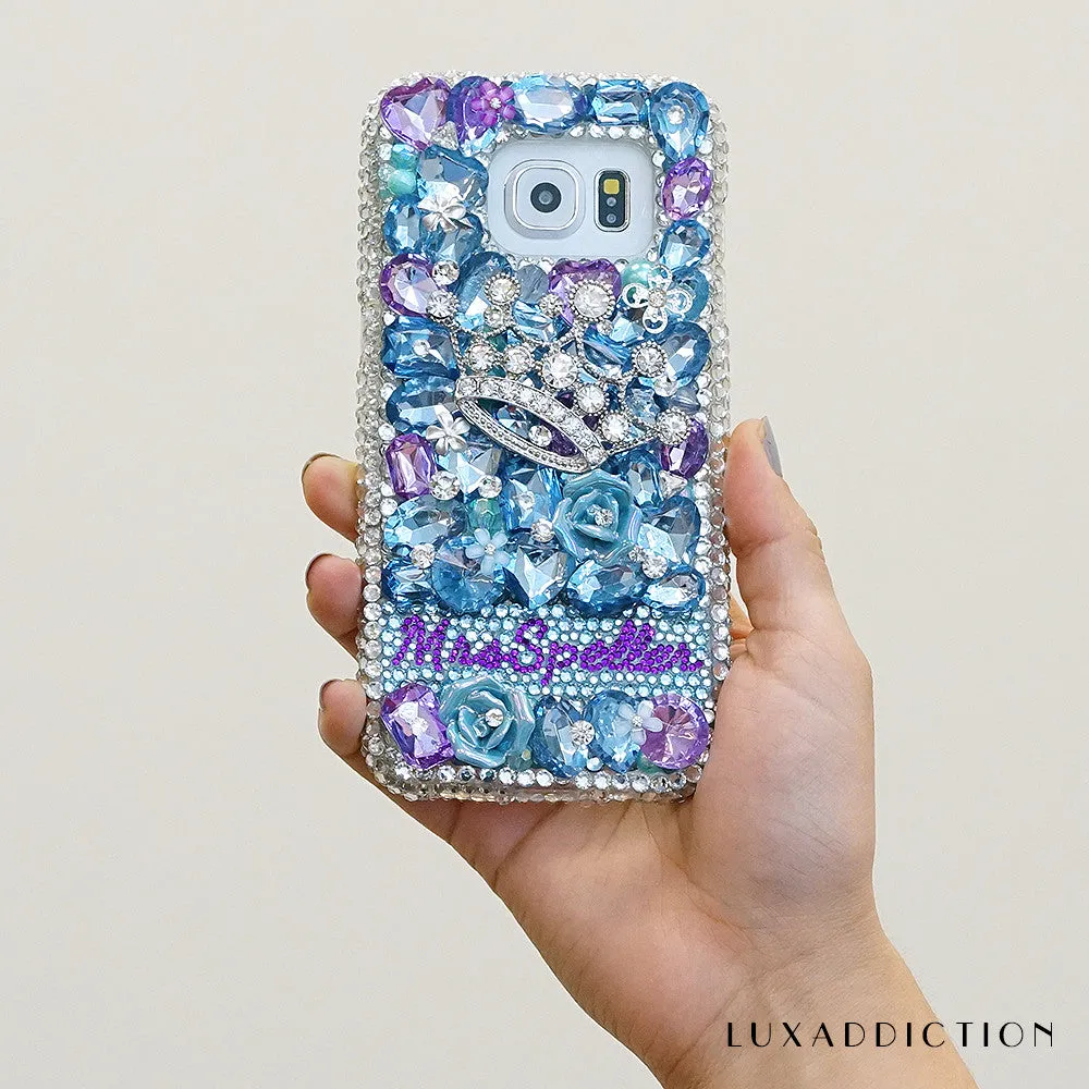 Blue and Purple Personalized Name & Initials Design (style PN_1131)