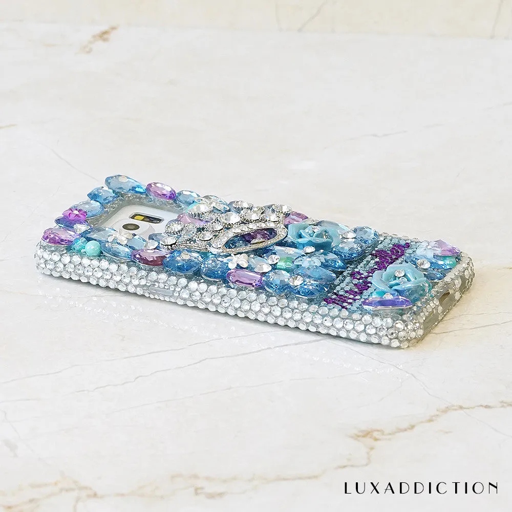Blue and Purple Personalized Name & Initials Design (style PN_1131)