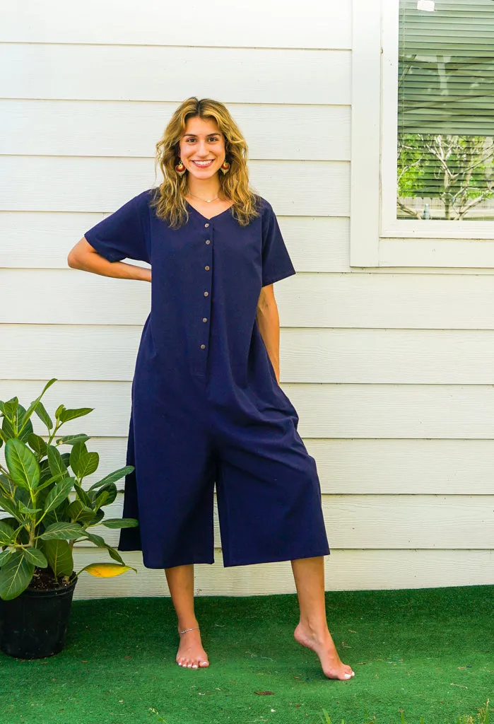 Blue Haven Organic Cotton Jumpsuit with Pockets