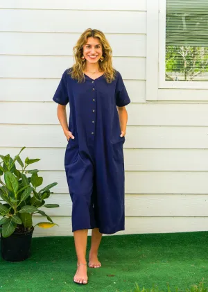Blue Haven Organic Cotton Jumpsuit with Pockets