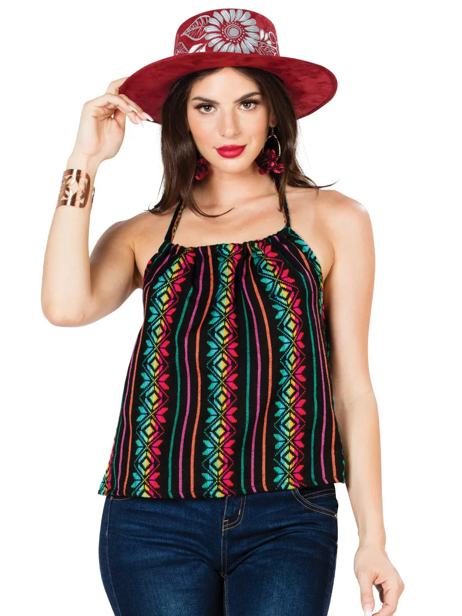 Blusa Artesanal Cambaya de Tirantes para Mujer