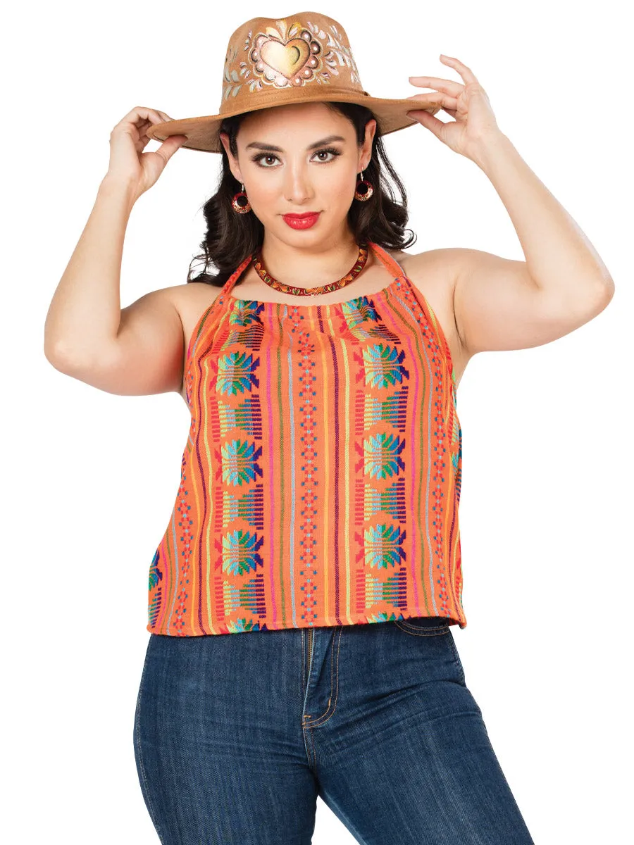 Blusa Artesanal Cambaya de Tirantes para Mujer