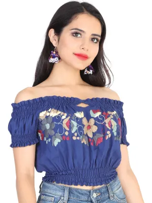 Blusa Artesanal Jardin Bordada de Flores para Mujer