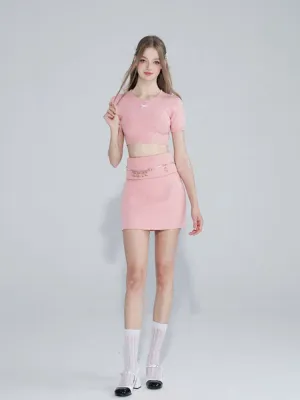 Blush Heart Bow Knit Set