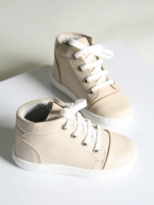 Borboleta Nude 'Danilo' Leather Hi-Top Boots