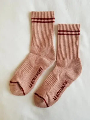 Boyfriend Socks - Vintage Pink