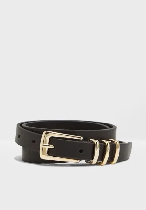 Brand new Women's TOPSHOP Skinny Belt, Black, Sz M/L!