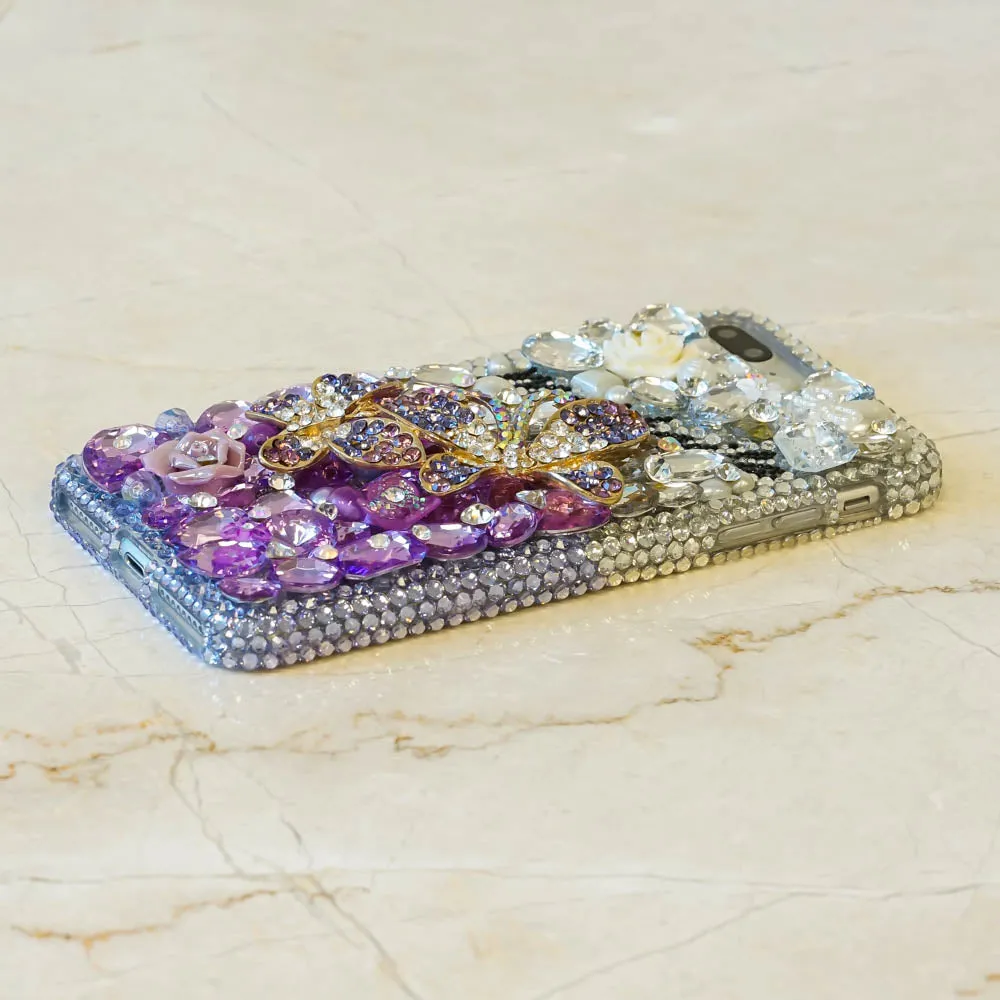 BUTTERFLY BLING & LAVENDAR LUX Name & Initials Design (style PN_1107)