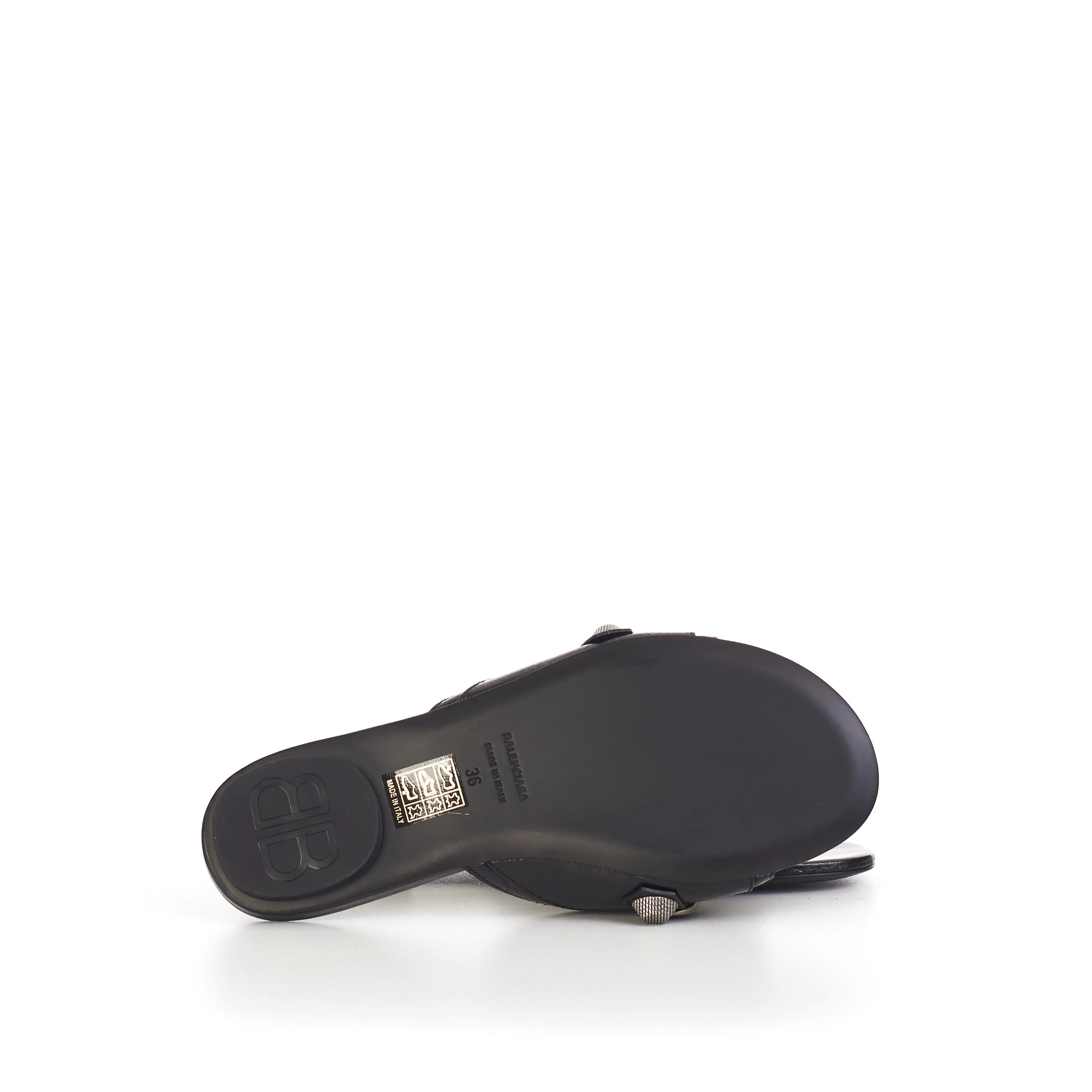 Cagole Sandal In Black Arena Lambskin Leather